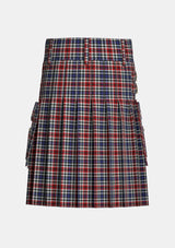 Utility_Border_Bell_Tartan_370_kilt_back_image_with_pleated_design_and_adjustable_buckles_for_men