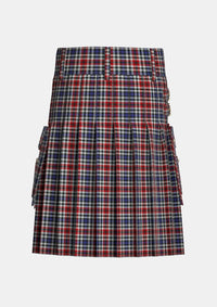 Utility_Border_Bell_Tartan_370_kilt_back_image_with_pleated_design_and_adjustable_buckles_for_men