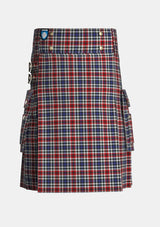 Utility_Border_Bell_Tartan_370_kilt_front_image_with_pleated_design_and_adjustable_buckles_for_men