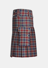 Utility_Border_Bell_Tartan_370_kilt_left_image_with_pleated_design_and_adjustable_buckles_for_men
