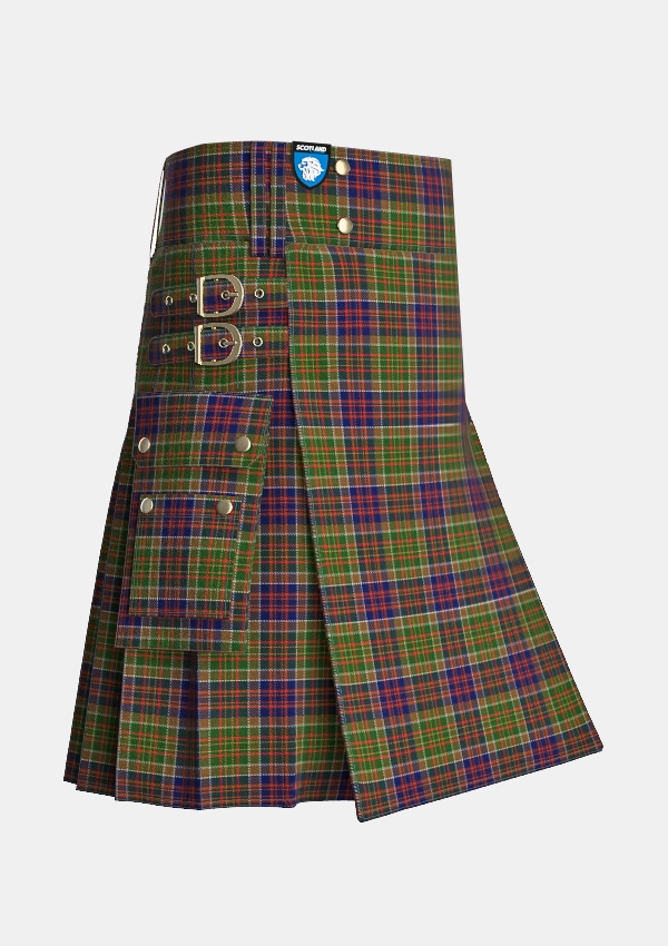 Utility_Bowie_Dalgety_Tartan_434_kilt_side_image_with_pleated_design_and_adjustable_buckles_for_men