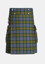 Utility_Bowie_Lochcarron_Tartan_435_kilt_front_image_with_pleated_design_and_adjustable_buckles_for_men