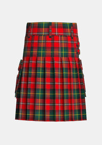 Utility_Boyd_tartan_1820_kilt_back_image_with_pleated_design_and_adjustable_buckles_for_men