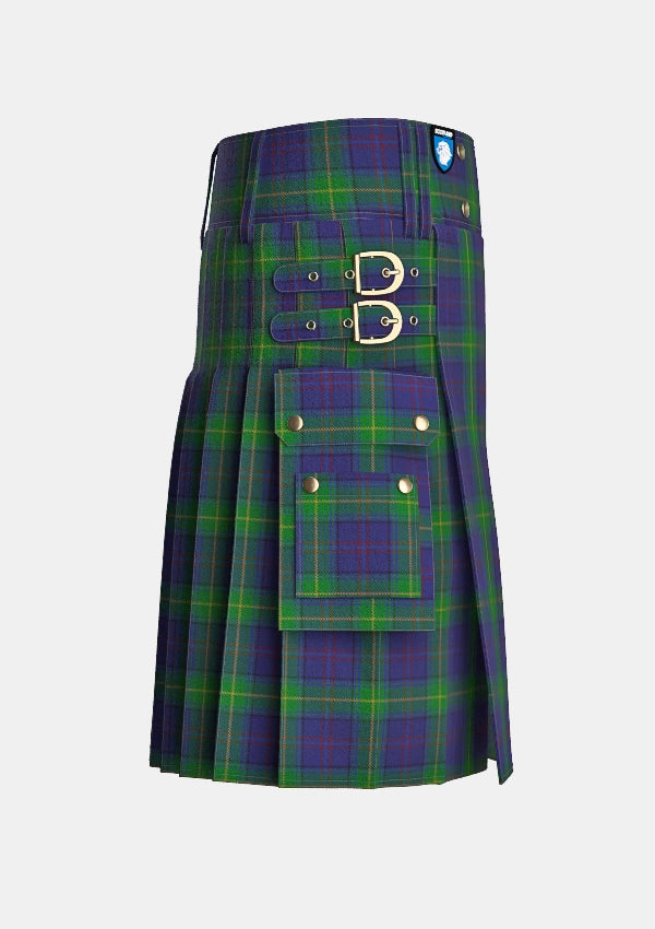 Utility_Boyle_Tartan_6758_kilt_right_image_with_pleated_design_and_adjustable_buckles_for_men