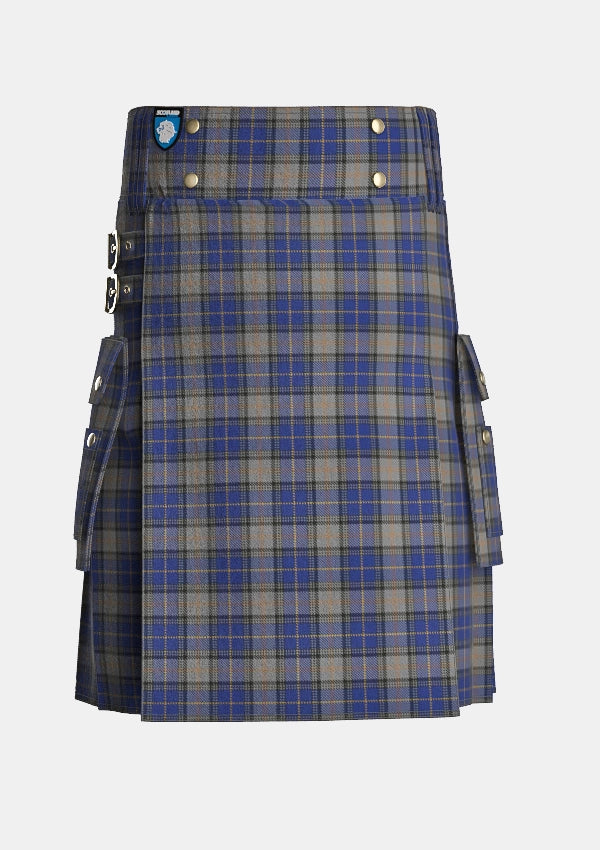 Utility_Brady_60th_Keith_James_Tartan_10404_kilt_front_image_with_pleated_design_and_adjustable_buckles_for_men