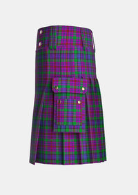 Utility_Braid_Tartan_4033_kilt_left_image_with_pleated_design_and_adjustable_buckles_for_men