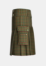 Utility_Braveheart_tartan_7025_kilt_left_image_with_pleated_design_and_adjustable_buckles_for_men