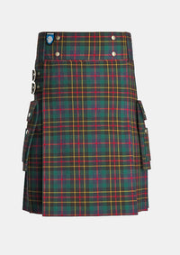 Utility_Brodie_Hunting_Ancient_Tartan_kilt_front_image_with_pleated_design_and_adjustable_buckles_for_men