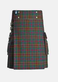 Utility_Brodie_Hunting_Modern_Tartan_kilt_front_image_with_pleated_design_and_adjustable_buckles_for_men