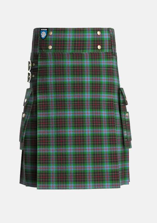 Utility_Brodie_Hunting_Tartan_1334_kilt_front_image_with_pleated_design_and_adjustable_buckles_for_men