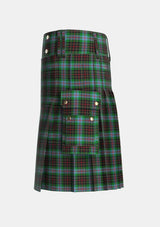 Utility_Brodie_Hunting_Tartan_1334_kilt_left_image_with_pleated_design_and_adjustable_buckles_for_men