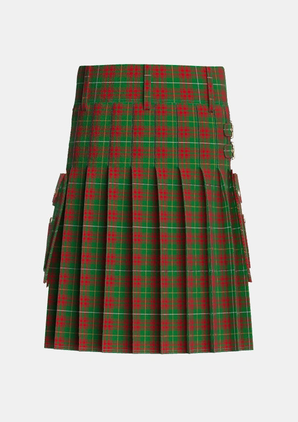 Utility_Bruce_Hunting_Tartan_1816_kilt_back_image_with_pleated_design_and_adjustable_buckles_for_men