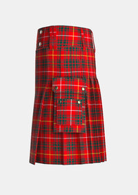 Utility_Bruce_Modern_Tartan_kilt_left_image_with_pleated_design_and_adjustable_buckles_for_men