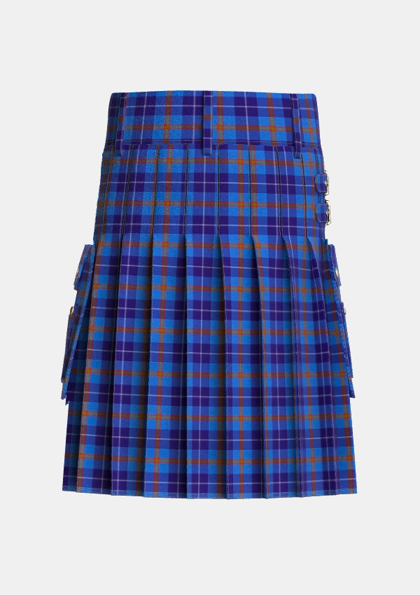 Utility_Bryson_1988_Tartan_3746_kilt_back_image_with_pleated_design_and_adjustable_buckles_for_men