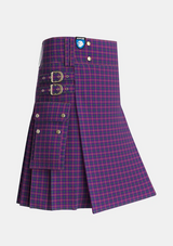 Utility_Bryson_2000_Tartan_4156_kilt_side_image_with_pleated_design_and_adjustable_buckles_for_men