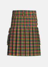 Utility_Buchanan_1800_Tartan_4571_kilt_back_image_with_pleated_design_and_adjustable_buckles_for_men