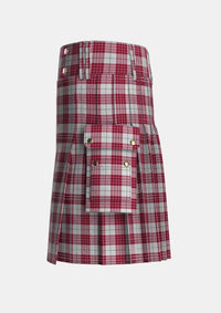 Utility_Buchanan_1842_Official_Tartan_1261_kilt_left_image_with_pleated_design_and_adjustable_buckles_for_men