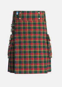 Utility_Buchanan_1907_Official_Tartan_1913_kilt_front_image_with_pleated_design_and_adjustable_buckles_for_men