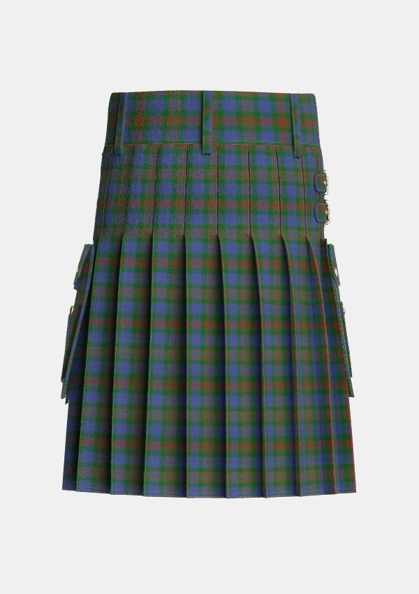 Utility_Buchanan_Hunting_Official_Tartan_604_kilt_back_image_with_pleated_design_and_adjustable_buckles_for_men