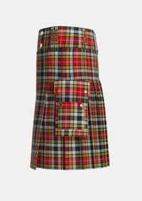 Utility_Buchanan_Old_Dress_Unofficial_Tartan_1254_kilt_left_image_with_pleated_design_and_adjustable_buckles_for_men