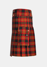 Utility_Burke_Kevin_Tartan_10418_kilt_left_image_with_pleated_design_and_adjustable_buckles_for_men