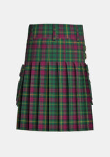 Utility_Burns_Heritage_Tartan_4515_kilt_back_image_with_pleated_design_and_adjustable_buckles_for_men