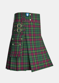Utility_Burns_Heritage_Tartan_4515_kilt_side_image_with_pleated_design_and_adjustable_buckles_for_men
