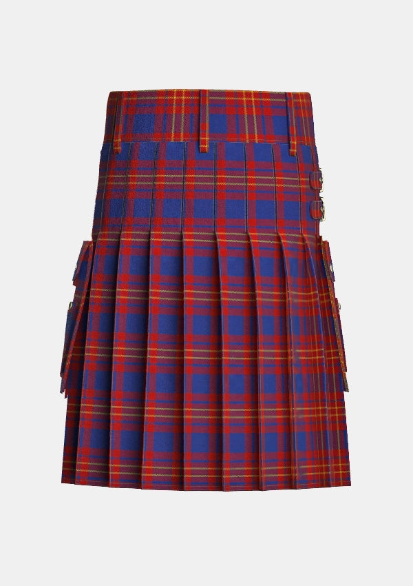 Utility_Butler_tartan_4058_kilt_back_image_with_pleated_design_and_adjustable_buckles_for_men