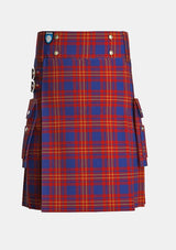 Utility_Butler_tartan_4058_kilt_front_image_with_pleated_design_and_adjustable_buckles_for_men
