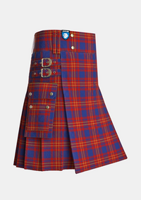 Utility_Butler_tartan_4058_kilt_side_image_with_pleated_design_and_adjustable_buckles_for_men