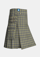 Utility_Cairngorm_Tartan_1314_kilt_side_image_with_pleated_design_and_adjustable_buckles_for_men