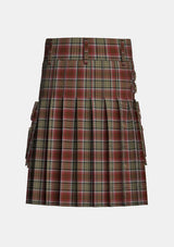 Utility_Caithness_Tartan_2466_kilt_back_image_with_pleated_design_and_adjustable_buckles_for_men