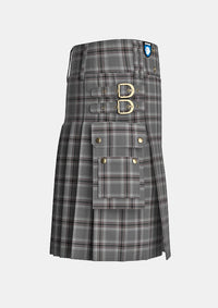 Utility_Caledonian_Bloom_Tartan_11810_kilt_right_image_with_pleated_design_and_adjustable_buckles_for_men
