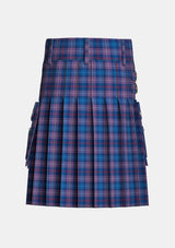 Utility_Caledonian_Club_Tartan_10687_kilt_back_image_with_pleated_design_and_adjustable_buckles_for_men