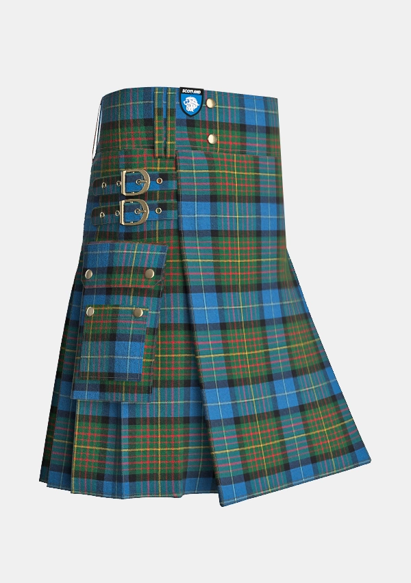 Utility_California_Tartan_kilt_side_image_with_pleated_design_and_adjustable_buckles_for_men