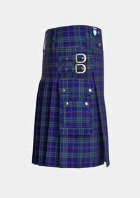 Utility_Callaghan_Tartan_7299_kilt_right_image_with_pleated_design_and_adjustable_buckles_for_men