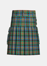 Utility_Cameron_of_Erracht_Ancient_Tartan_kilt_back_image_with_pleated_design_and_adjustable_buckles_for_men