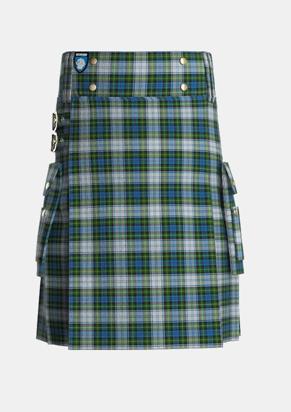 Utility_Campbell_Dress_1_Tartan_19_kilt_front_image_with_pleated_design_and_adjustable_buckles_for_men