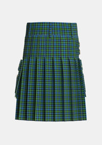 Utility_Campbell_of_Argyll_no_guards_Tartan_7157_kilt_back_image_with_pleated_design_and_adjustable_buckles_for_men