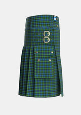 Utility_Campbell_of_Argyll_no_guards_Tartan_7157_kilt_right_image_with_pleated_design_and_adjustable_buckles_for_men