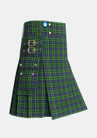 Utility_Campbell_of_Breadalbane_2_Tartan_1046_kilt_side_image_with_pleated_design_and_adjustable_buckles_for_men