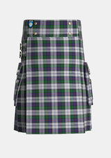 Utility_Campbell_of_Cawdor_Dress_tartan_1975_kilt_front_image_with_pleated_design_and_adjustable_buckles_for_men