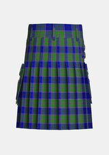 Utility_Canmore_Tartan_4450_kilt_back_image_with_pleated_design_and_adjustable_buckles_for_men