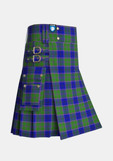 Utility_Canmore_Tartan_4450_kilt_side_image_with_pleated_design_and_adjustable_buckles_for_men