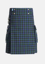 Utility_Cargill_Tartan_3132_kilt_front_image_with_pleated_design_and_adjustable_buckles_for_men