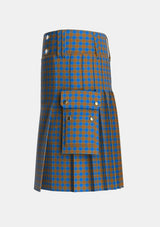 Utility_Carlisle_Ancient_Tartan_680_kilt_left_image_with_pleated_design_and_adjustable_buckles_for_men
