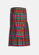 Utility_Carolina_State_Tartan_kilt_left_image_with_pleated_design_and_adjustable_buckles_for_men
