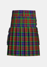 Utility_Carr_tartan_4120_kilt_back_image_with_pleated_design_and_adjustable_buckles_for_men