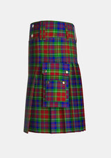 Utility_Carr_tartan_4120_kilt_left_image_with_pleated_design_and_adjustable_buckles_for_men