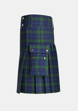 Utility_Carruthers_George_Tartan_11699_kilt_left_image_with_pleated_design_and_adjustable_buckles_for_men